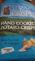 Hand cut cooked potato crisps