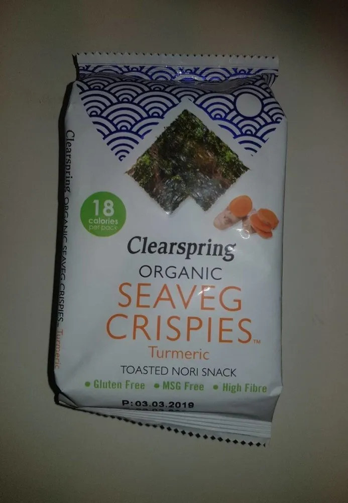 Organic Seaveg Crispies Turmeric