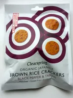 Organic Japanese Brown Rice Crackers, Black Pepper & Tamari