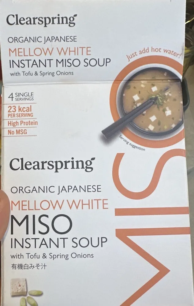 Organic Japanese Mellow White Miso Instant Soup with Tofu & Spring Onions