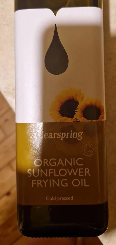 Organic sunflower frying oil