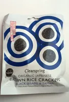 Brown rice crackers, black sesame & tamari