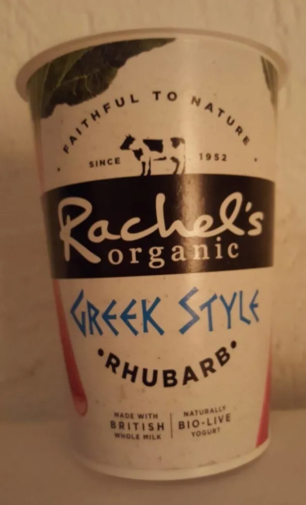 Rachel's Organic Greek style Rhubarb
