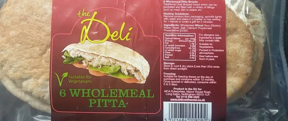 6 WHOLEMEAL PITTA