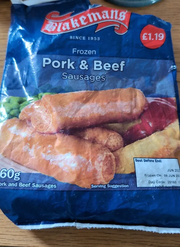 Pork & Beef Sausages