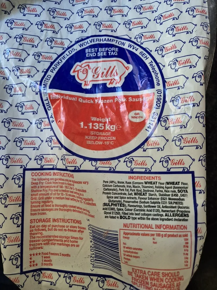 Individual Quick Frozen Pork Sausage