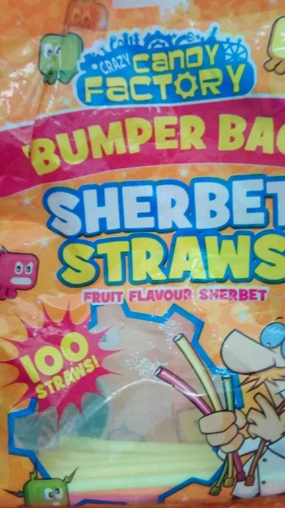 Bumper Bag Of Sherbet Straws - 110G