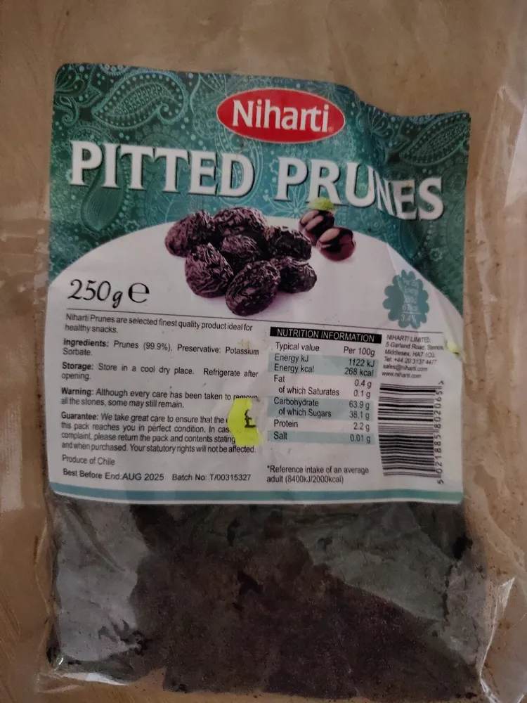 Pitted prunes