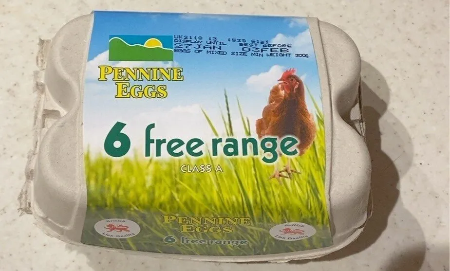6 free range eggs