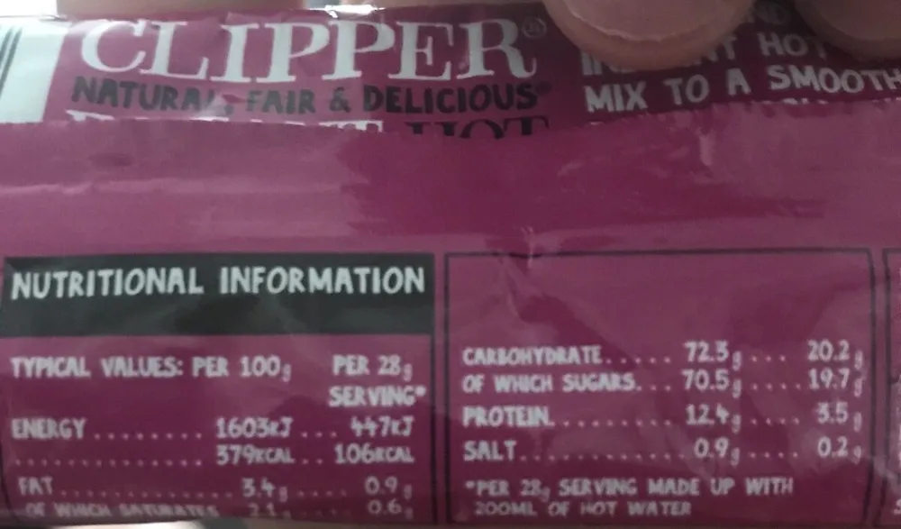Clipper: Drinking Chocolate Sachets - 28G