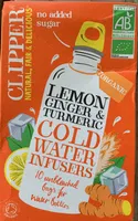 Infusion froide bio au citron, gingembre et curcuma