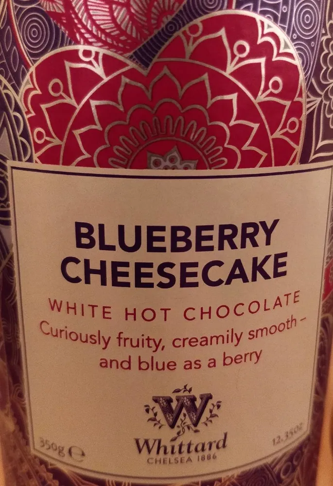 Blueberry cheesecake white hot chocolate