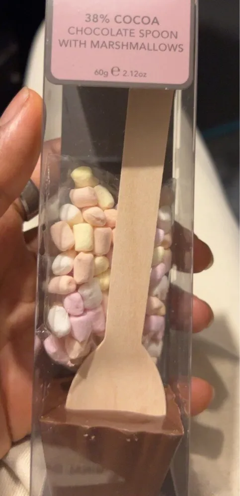 Chocolate spoon with marshmellow