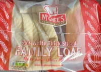 Soft white thick sliced bread