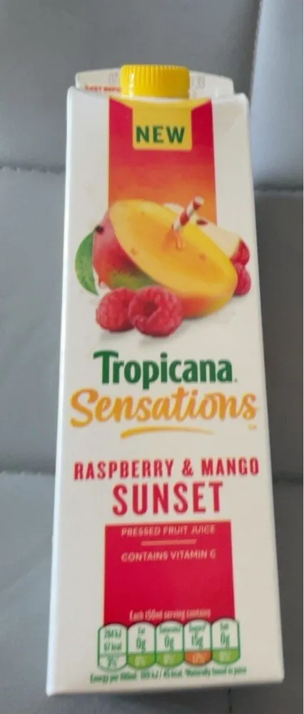Tropicana sensaitions raspberry and mango sunset