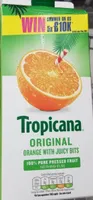 Orange juice with bits