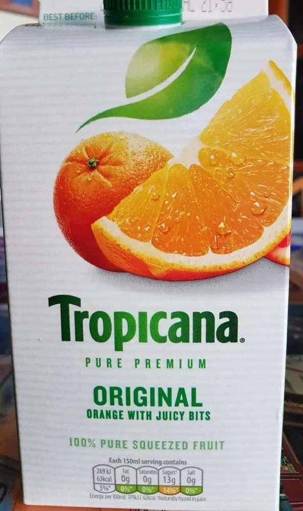 Tropicana original orange with juicy bits