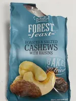 Roasted & salted cashews with raisins