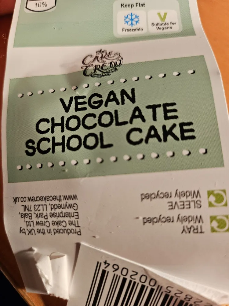 Vegan Chocolate School Cake