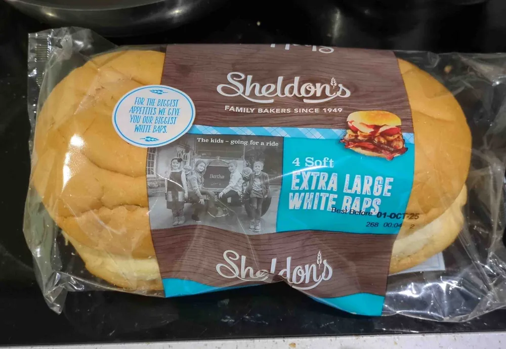 Extra large white baps