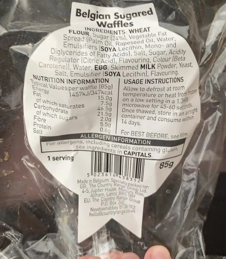 Belgian sugared waffles