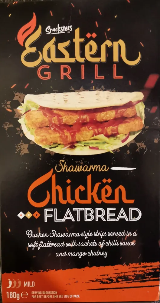 Shawarma chicken flatbread