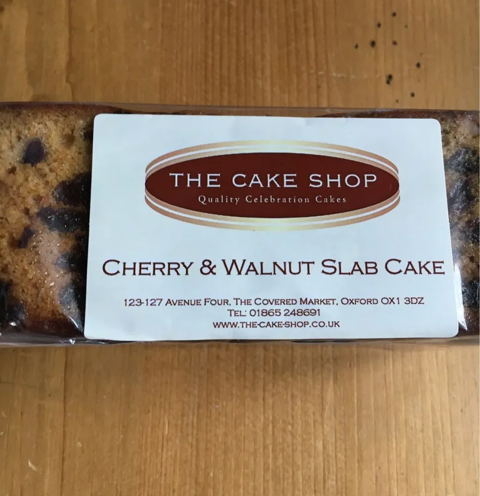 Cherry&walnut slab cake