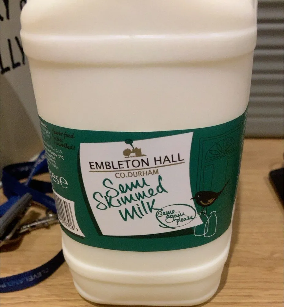 EMBLETON HALL CO.DURHAM Skimmed Milk please 14 SEP