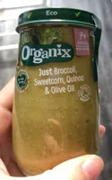 Broccoli, quinoa, sweetcorn and olive oil