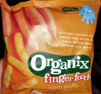 Finger foods - corn puffs with carrot