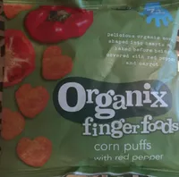 Finger food cornbpuffs red pepper