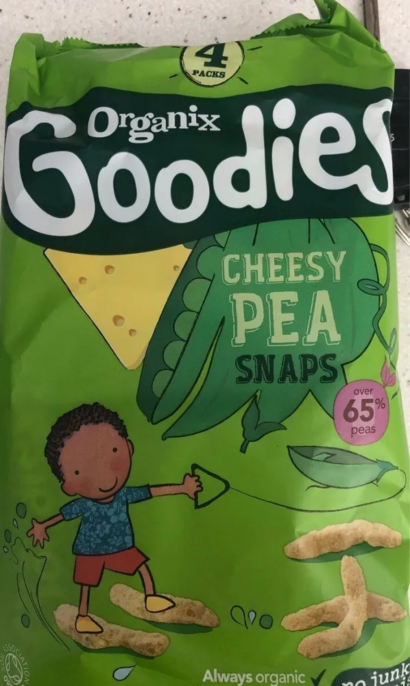Organix cheese pea snaps