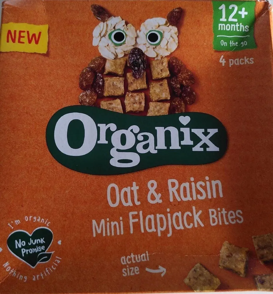 Oat & raisin mini flapjack bites