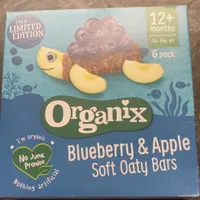 Blueberry and apple soft oaty bars