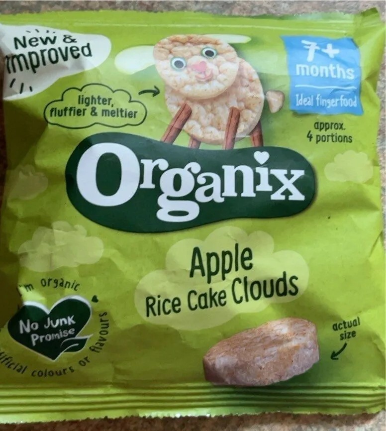 Organix apple rice cake clouds