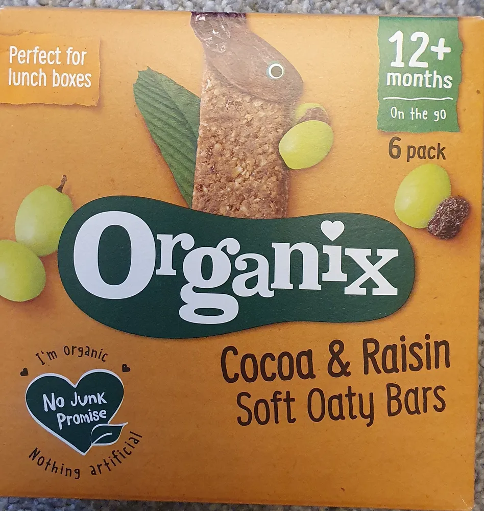 Cocoa raisin softy oaty bar