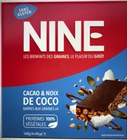Barres NINE Cacao & Noix de Coco