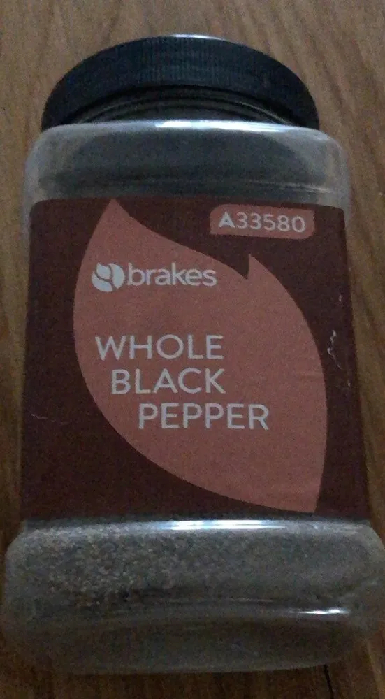 Whole black pepper