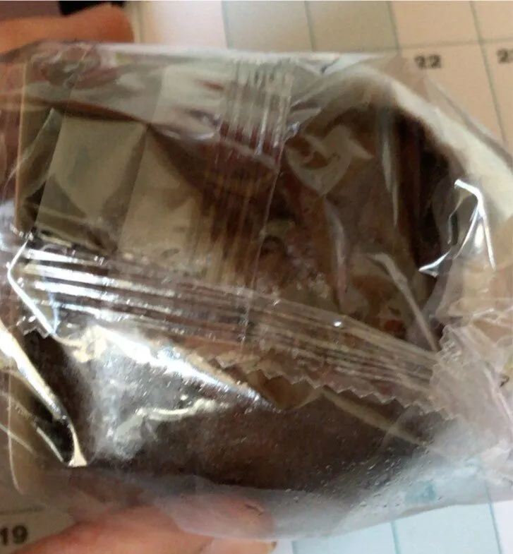 Triple chocolate tulip muffin