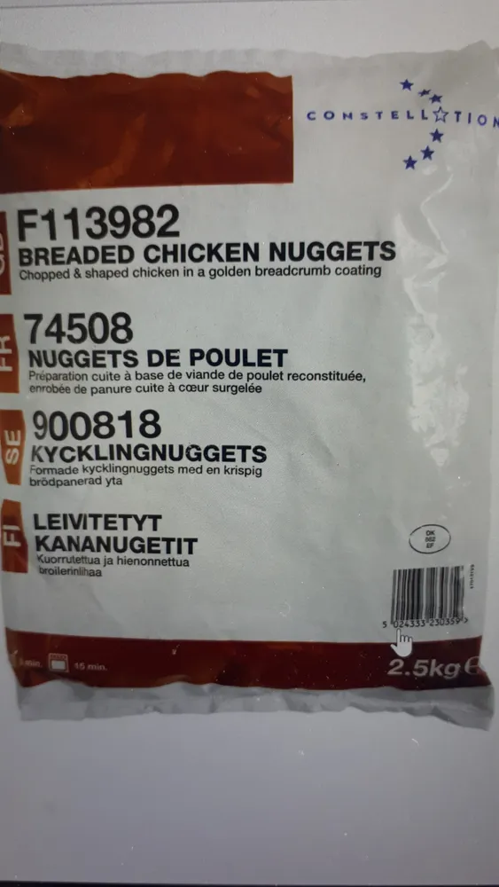 breaded chicken nuggets