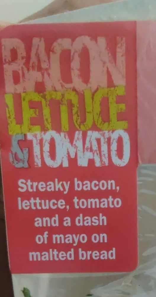 Bacon lettuce and tomato sandwich