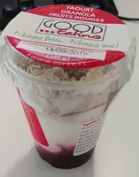 Yaourt granola fruits rouges