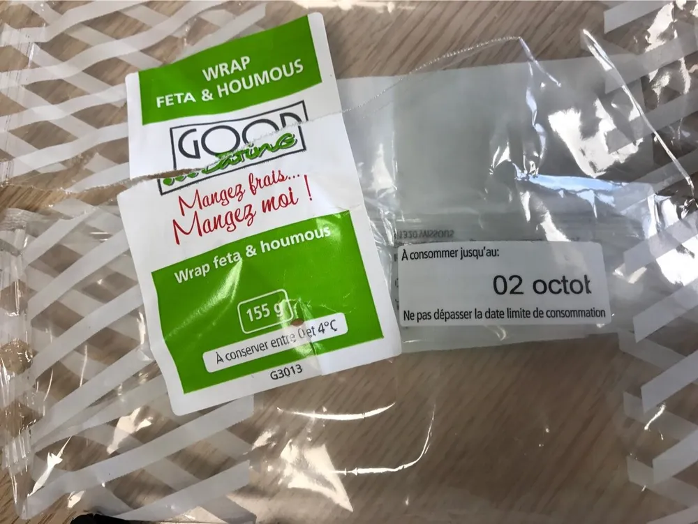 Wrap feta & houmous