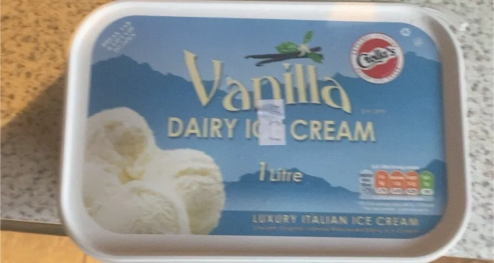 Vanilla dairy ice cream