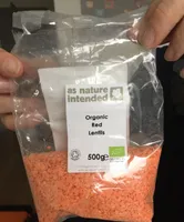 Organic red lentils