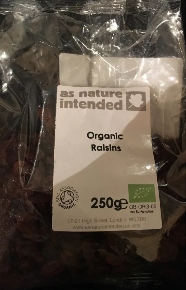 Organic raisin