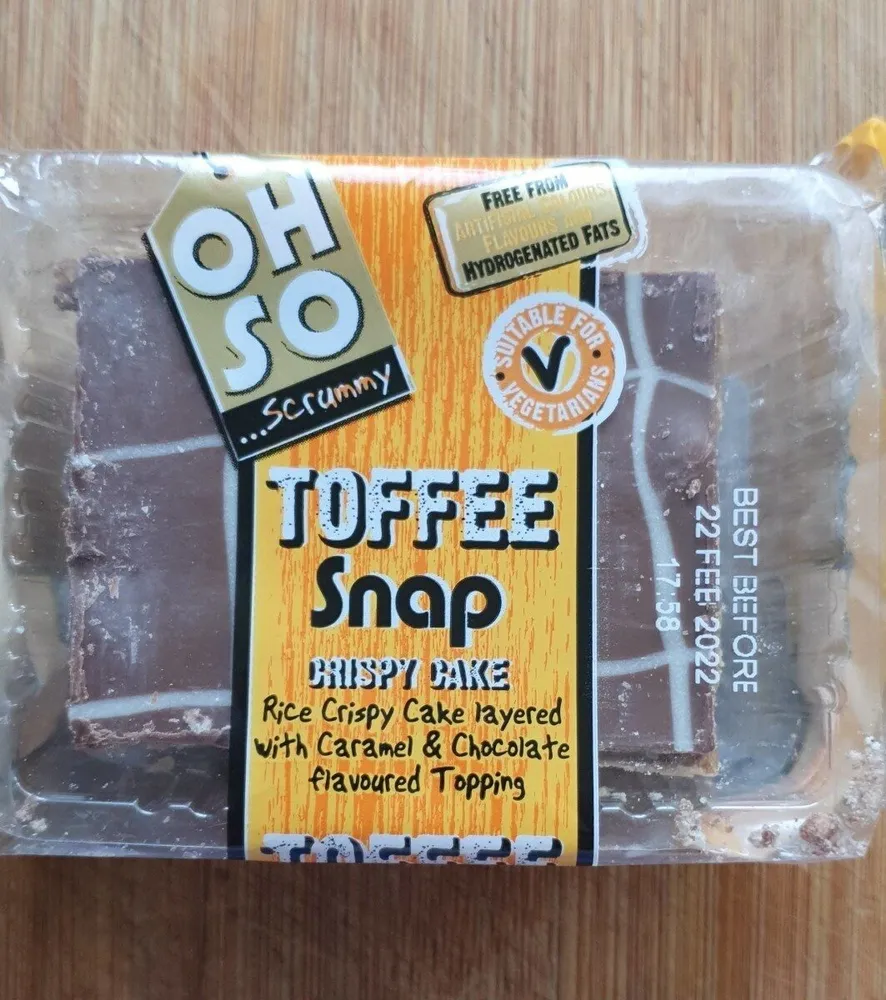 Toffee snap crispy cake