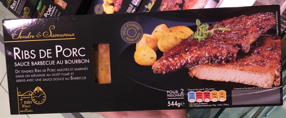 Ribs de Porc sauce Barbecue au Bourbon