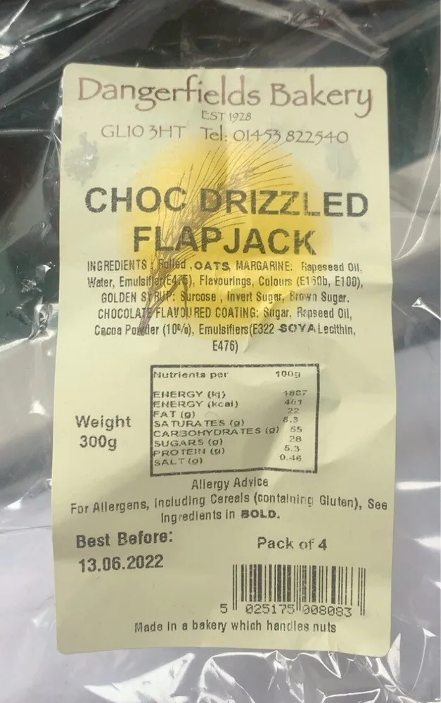 Choc Drizzled Flap Jack