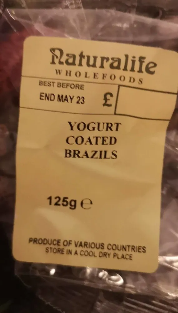 Yogurt coated brazils